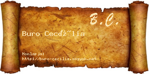 Buro Cecília névjegykártya
